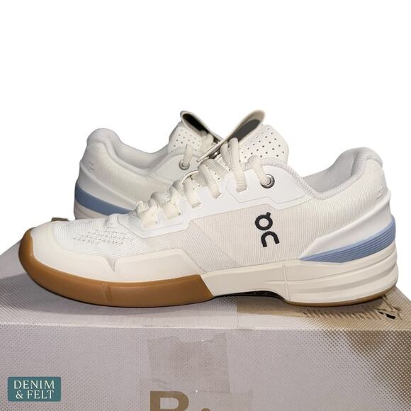 NEW On Running The Roger Pro Tennis Shoes Ivory Chambray Womens 7.5 Carbon Gym - Picture 11 of 15